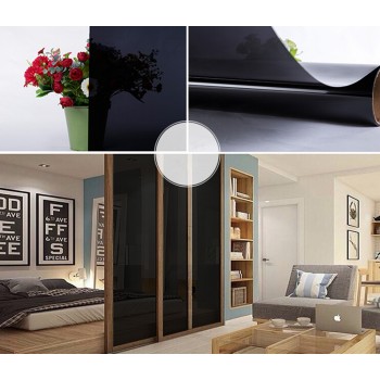 0% VLT Black Solar Tint Home Office Decor Car Vinyl Window Tint 60x65.61ft(152cm x 2000cm)