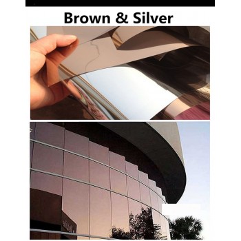 1.52 x 30m Mirror Silver UV Reflective Window Film One Way Privacy Tint Protection Decorative Window Film