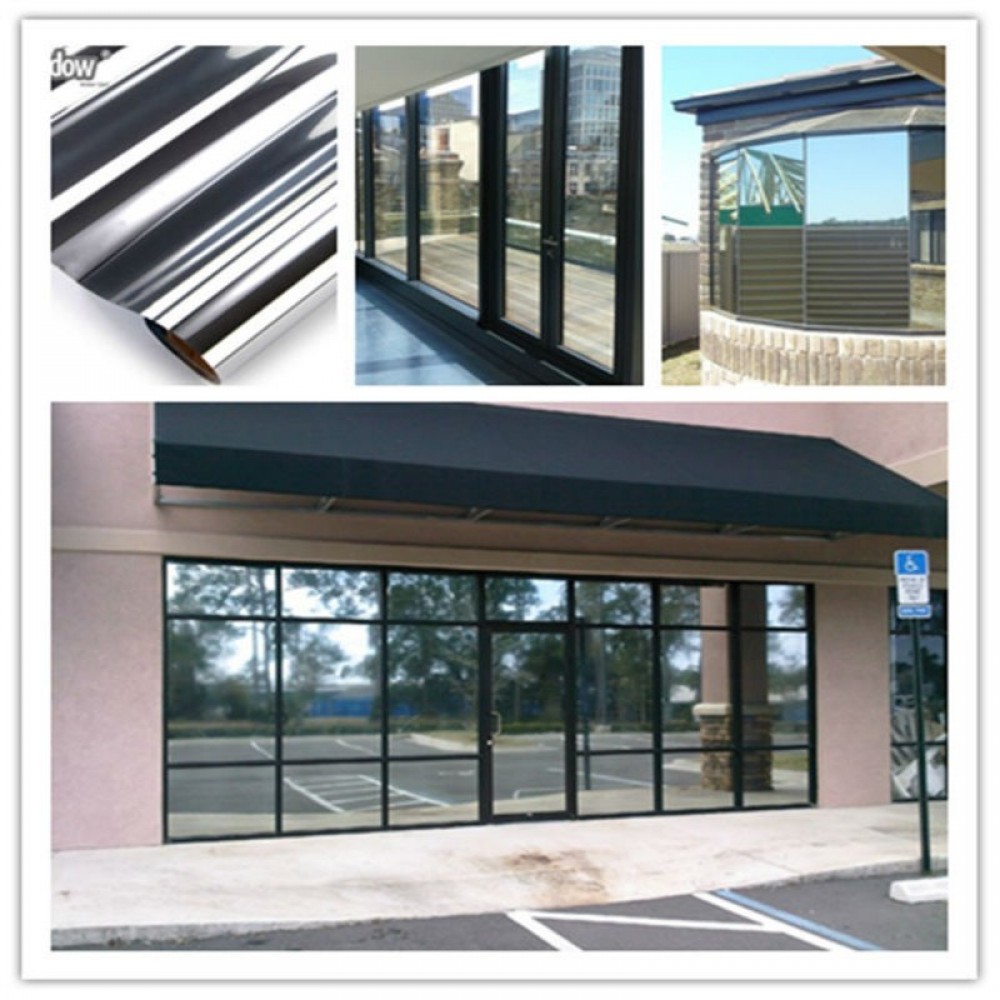 Silver Reflective Mirror Window Tints 80cmx10m/Roll For building home Decals