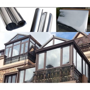 Silver Reflective Mirror Window Tints 80cmx10m/Roll For building home Decals