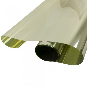 90x200cm Mirrored Effect Gold Silver Solar Tint Reflective Window Film One Way Privacy Tint for Home Office Store Glass