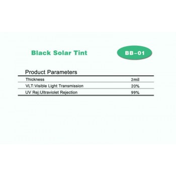 0.5x6m Black Decorative Window Tint Film Glass Transparent Self-Adhesive Vinyl for Decor