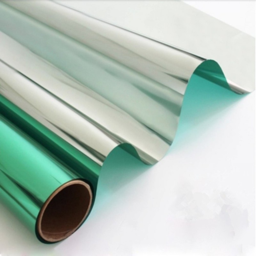 5x100feet 2mil Commercial Window Tints Super Quality Green Silver Decoration Films 1.52x30m