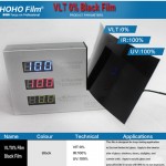 High Black Opaque window film solar tint window sticker VLT0% Black sticker