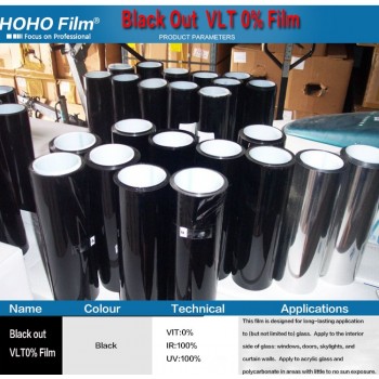 High Black Opaque window film solar tint window sticker VLT0% Black sticker