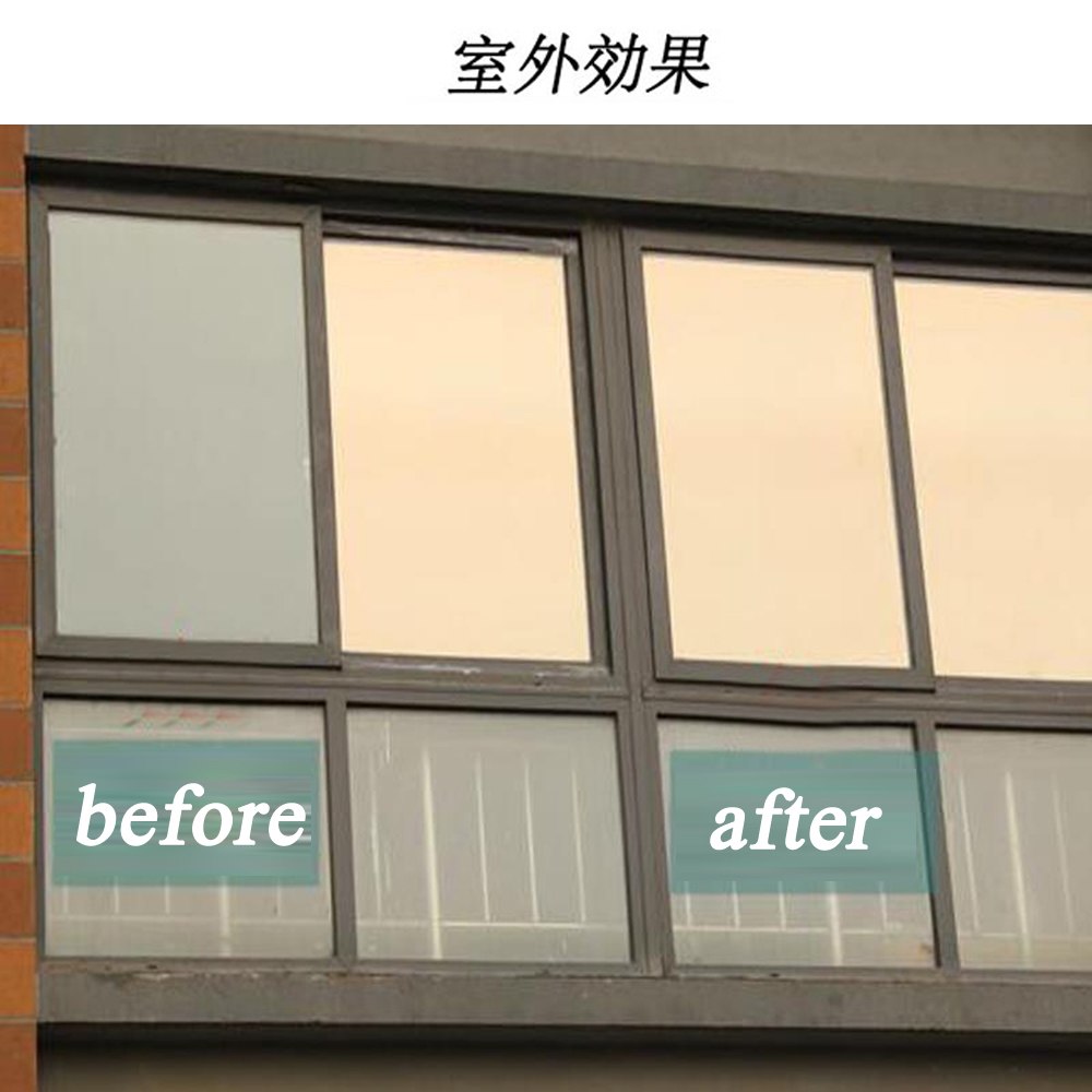 76cm x 30m One Way Window Film Silver Bronze Premium Color High Heat Control and Daytime Privacy Bronze Vinyl