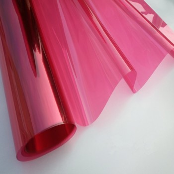 17% Pink Solar Foil Architectural Window sticker 1.52*10m roll Self-Adhesive window tint