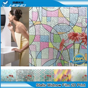 90cm X 5m 2D Static Cling Window Film Stained Glass Paper Frosted Decorative BZ95-Y08