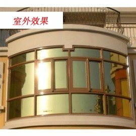 15%VLT Building Window Film Gold Silver High Heat Control and Daytime Privacy Gold 0.7x10m/27.5x33ft