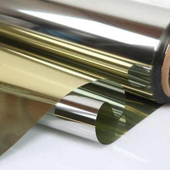 15%VLT Building Window Film Gold Silver High Heat Control and Daytime Privacy Gold 0.7x10m/27.5x33ft