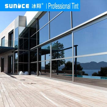24inch x 33feet/0.6x10m Commercial Window Tints Silver Reflective Films 20% VLT Silver Tint