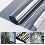 0.9x5m Silver Solar Reflective Window Tint Mirror Privacy Window Film Glass Sticker for Home, Office Vinyl