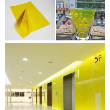 75% Gold Yellow Window sticker 1.52*10m roll Self-Adhesive building window,home window tints