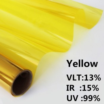 75% Gold Yellow Window sticker 1.52*10m roll Self-Adhesive building window,home window tints