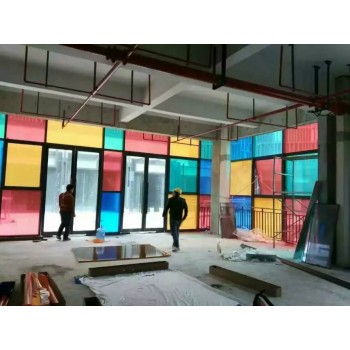 Red decals Window Tints Colorful Privacy window Films 50x300cm