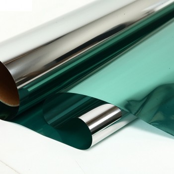 20x10ft(50x300cm) 13%VLT Reflective Green Silver Commercial Tints 2Mil Thickness Vinyl Sticker