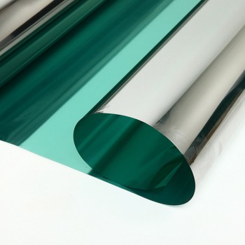 20x10ft(50x300cm) 13%VLT Reflective Green Silver Commercial Tints 2Mil Thickness Vinyl Sticker