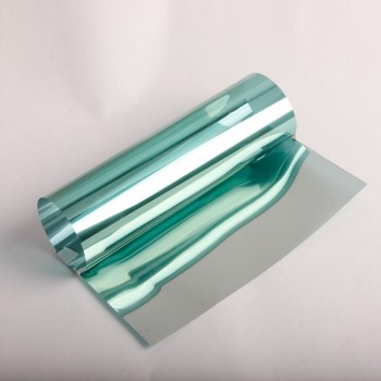 20x10ft(50x300cm) 13%VLT Reflective Green Silver Commercial Tints 2Mil Thickness Vinyl Sticker