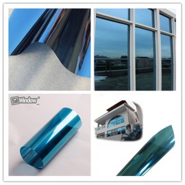50cm x 152cm 1pcs Glossy Reflective Blueamp;Silver Decoration Films Window Foils
