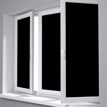 100% Black Tint Building Window Film Opaque Black Tinting Decorative Film Privacy Vinyl 60x20(1.52x0.5m)
