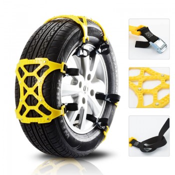 3x TPU Snow Chains Universal Car Suit 165-265mm Tyre Winter Roadway Safety Tire Chains Snow Climbing Mud Ground Anti Slip