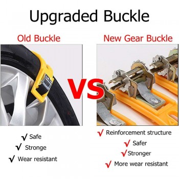3x TPU Snow Chains Universal Car Suit 165-265mm Tyre Winter Roadway Safety Tire Chains Snow Climbing Mud Ground Anti Slip