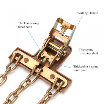 New 3 Chains Balance Design Anti-skid Chain Wear-resistant Steel Car Snow Chains For Ice/Snow/Mud Road Safe For Driving
