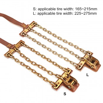 New 3 Chains Balance Design Anti-skid Chain Wear-resistant Steel Car Snow Chains For Ice/Snow/Mud Road Safe For Driving
