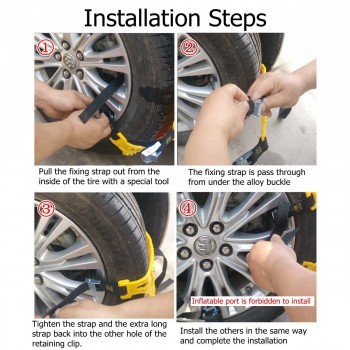 1/5/10pcs Tire  Anti-Skid Snow Chains TPU Car SUV Winter Safe Driving Anti-Slip Belt For Ice Snow Sand Mud Road +Bag+Gloves