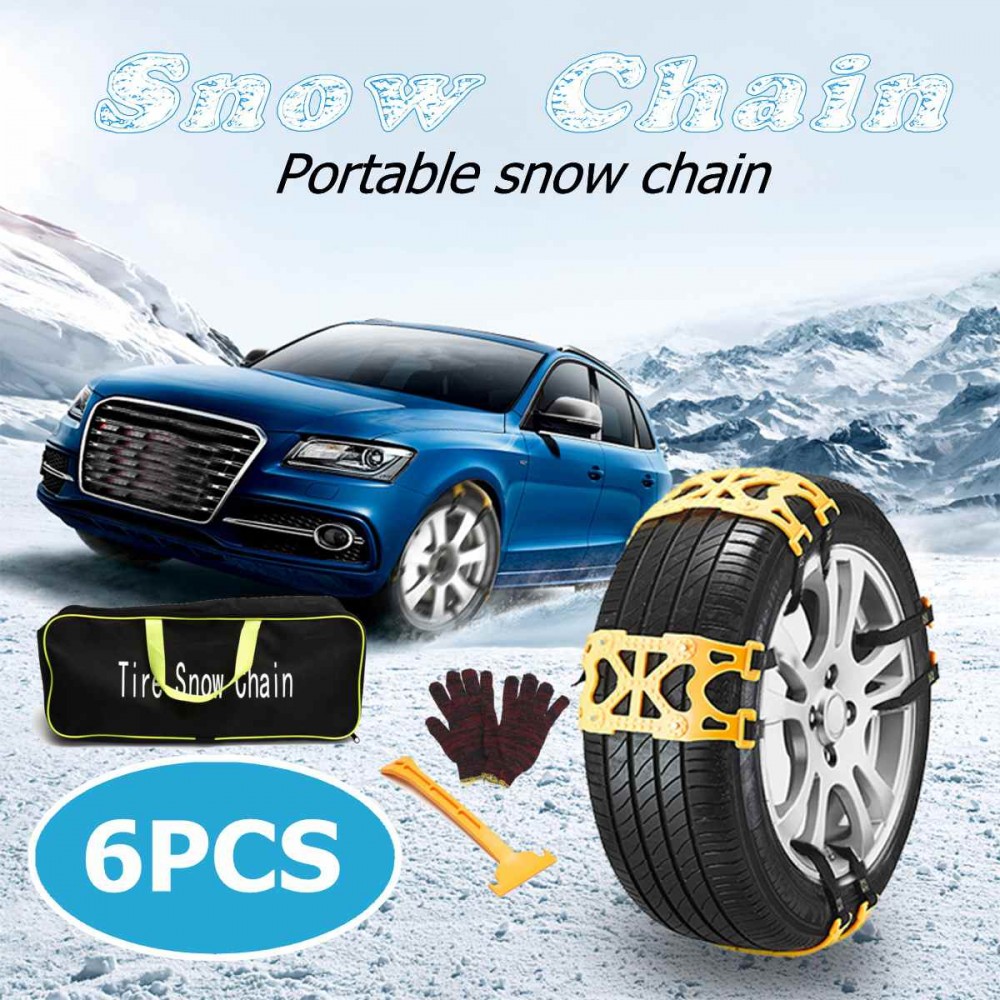 Andew TPU Snow Chains Universal Car SUV Wheel Tyre Anti Slip Belt For Winter Ice Climbing Muddy Ground Driving Tire Anti Skip