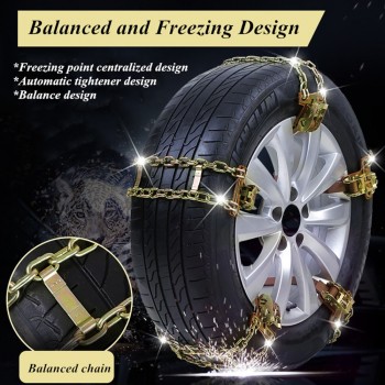 1 PC High Quality Wear-resistant Car Snow Chains Balance Design SUV Anti-skid Chain For Ice/Snow/Mud Road Safe For Driving S/M/L