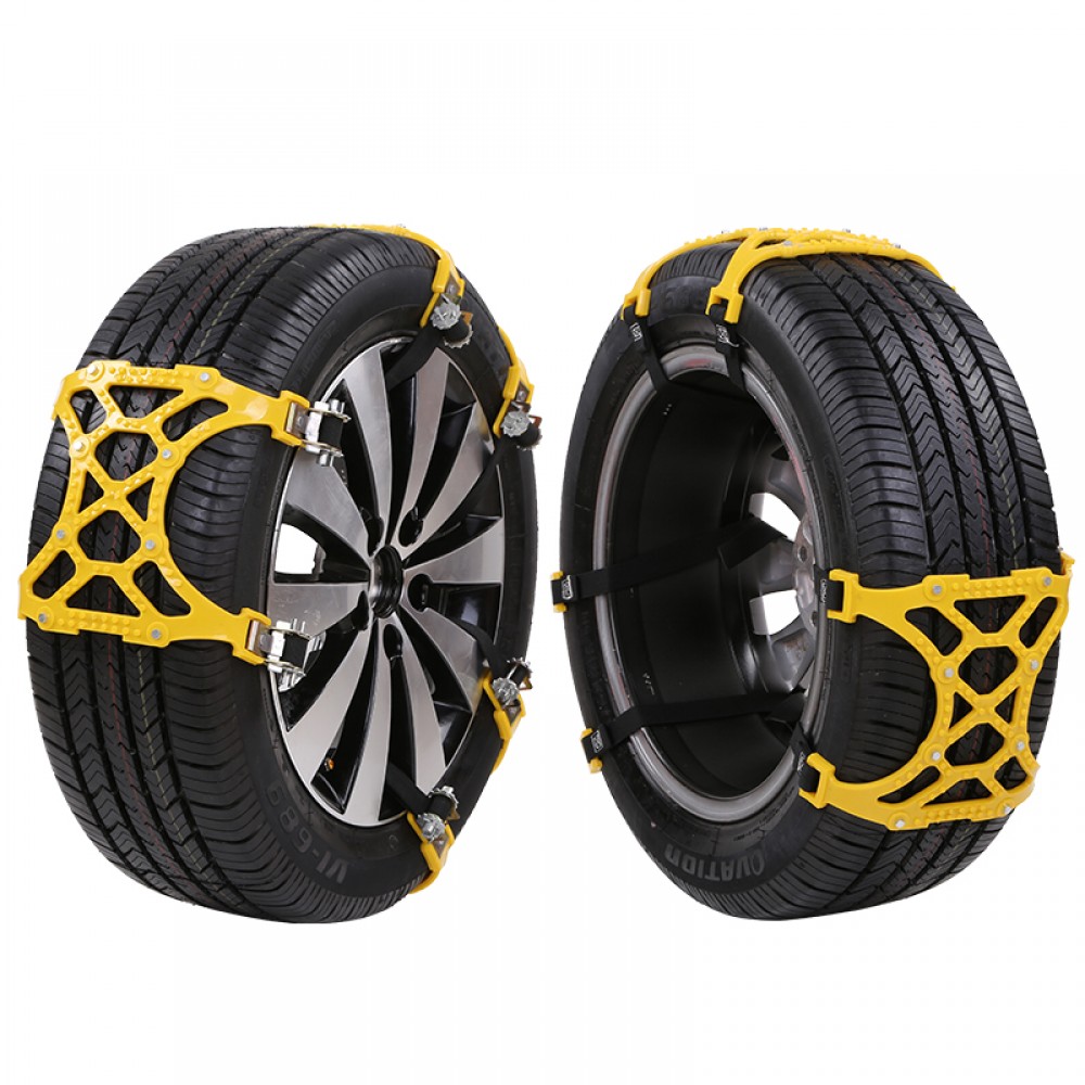 1 set 6pcs Universal Auto Car Snow Anti-skid Chains Winter Snow Chains Vehicles Wheel Antiskid Non-slipping Tire For 155-285mm