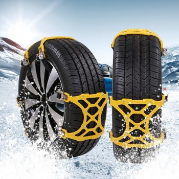 1 set 6pcs Universal Auto Car Snow Anti-skid Chains Winter Snow Chains Vehicles Wheel Antiskid Non-slipping Tire For 155-285mm