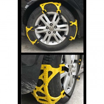 Audew 1/3/6pcs TPU Snow Chains Universal Car Suit Tyre Winter Roadway Safety Tire Chains Snow Climbing Mud Ground Anti Slip