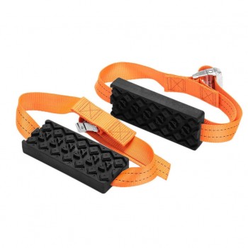 Universal 2 Pcs 1M Rubber Car Tire Anti-Skid Block Vehicle Emergency Winter Snow Chain Anti-Skid cars trucks first aid Orange