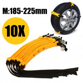 10x 20x Winter Car Tire Snow Adjustable Anti-skid Safety Double Snap Skid Wheel TPU Chains For Truck Car SUV