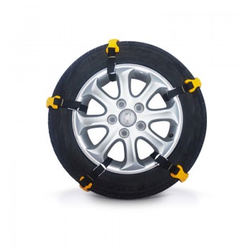 1PCS Yellow Plastic Beef Tendon Wheel Tire Anti-skid Snow Chains Car Tire Snow Chains Universal For 145-295 mm