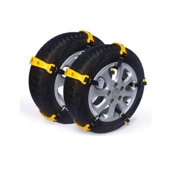 1PCS Yellow Plastic Beef Tendon Wheel Tire Anti-skid Snow Chains Car Tire Snow Chains Universal For 145-295 mm