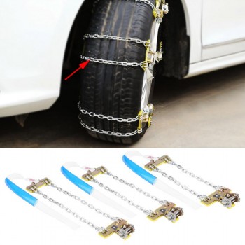 3pcs Tire Anti-skid Steel Chain Snow Mud Car Security Tyre Clip-on Chain for Car Car Truck SUV Universal Tire Accessories New