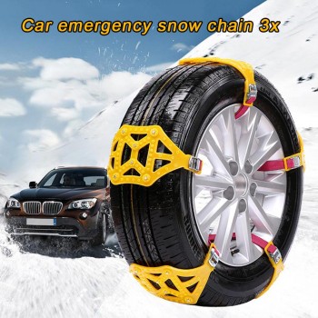 2018 3 Pcs Snow Tire Chains Anti-skid Safety Emergency TPU For Winter Car Vehicle Climbing Mud CSL88