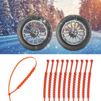 VODOOL 10Pcs/Lot Universal Winter Car Tire Snow Chains Plastic Outdoor Auto Vehicle SUV Tyre Wheel Anti-skid Chains Car Styling