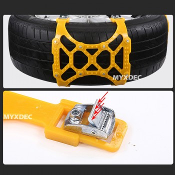 3x TPU Snow Chains Universal Car Suit 165-265mm Tyre Winter Roadway Safety Tire Chains Snow Climbing Mud Ground Anti Slip