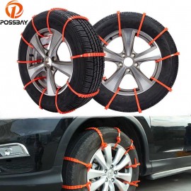 POSSBAY 10 Pcs Automobiles Accessories Anti Slip Tyre Chain nti-skid Car Mud Snow Chain Car Wheel Belt Winter Non Slip Tires