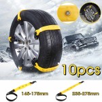 10pcs Car Snow Tyre Chains Belt Beef Tendon Anti-skid TPU Chain Winter Truck Tire Snow Adjustable Anti-skid Safety 50cm 37.5cm