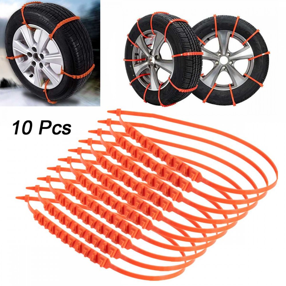5pcs / 10Pcs Car Snow Tire Anti-skid Chains Tire Snow Chains Wheel Tyre Cable Belt Fit Tyre Width 175-295 Snow Rain Winter Tool