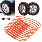 5pcs / 10Pcs Car Snow Tire Anti-skid Chains Tire Snow Chains Wheel Tyre Cable Belt Fit Tyre Width 175-295 Snow Rain Winter Tool