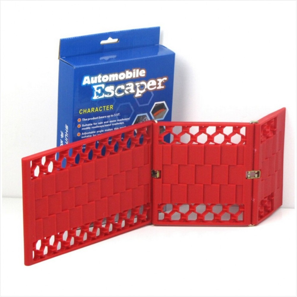 Automobile/Car Outdoors Foldable Tyre Grip Tracks Traction Tracks Mats/Escaper/ Snow Chains Bailout Plate for Emergency
