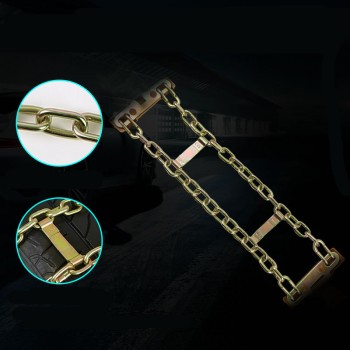 Universal 3 Pieces Snow Chains Durable Manganese Steel Car Tire Anti-skid Chain Easy  Belt For  Ice Sand Road