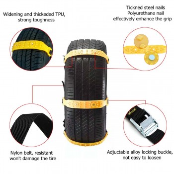 2019 Tire  Anti-Skid Snow Chains TPU Car SUV Winter Safe Driving Anti-Slip Belt For Ice Snow Sand Mud Road +Bag+Gloves