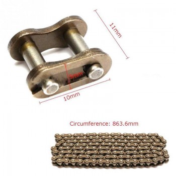 Scooter Chain Strength and Super Wear Resistant 25H 136 Segment Chain For Electric Scooter 55-65-80 Gear Chain Drum #0804
